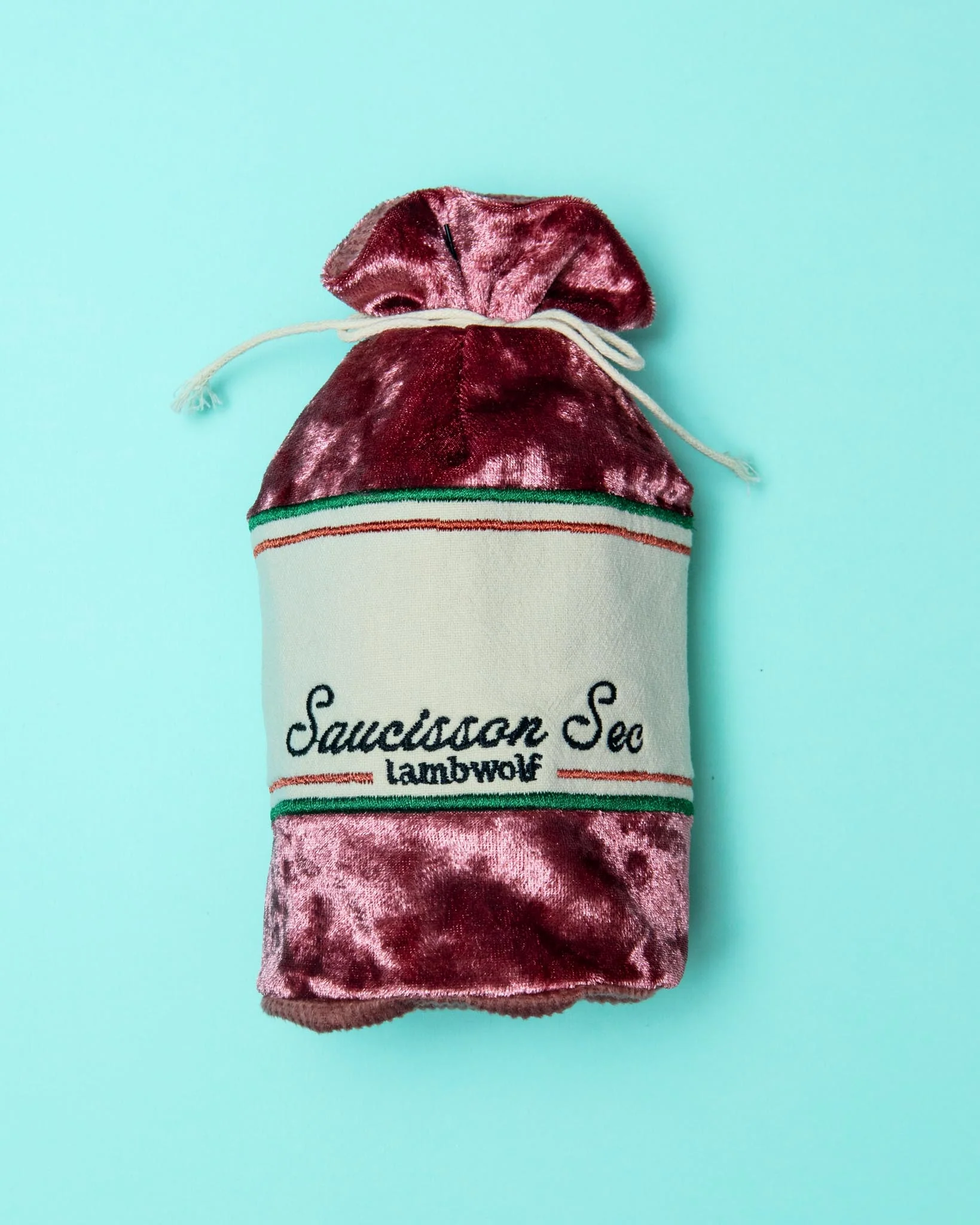 Saucisson Sec Squeaky Enrichment Plush Dog Toy - Image 2