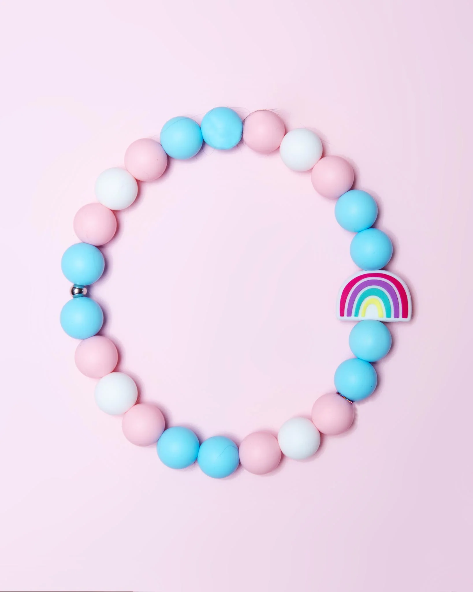 Silicone Beaded Necklace for Dogs w/ Charm (Made in the USA)
