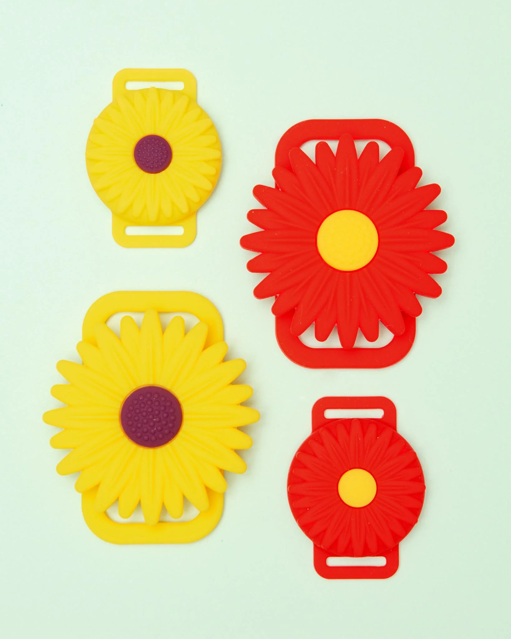 Silicone Flower AirTag Holder for Dog Collar (Zinia or Sunflower)