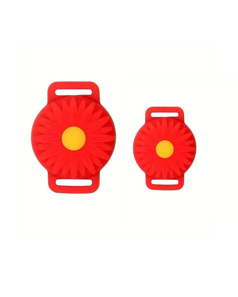 Silicone Flower AirTag Holder for Dog Collar (Zinia or Sunflower) - Image 3