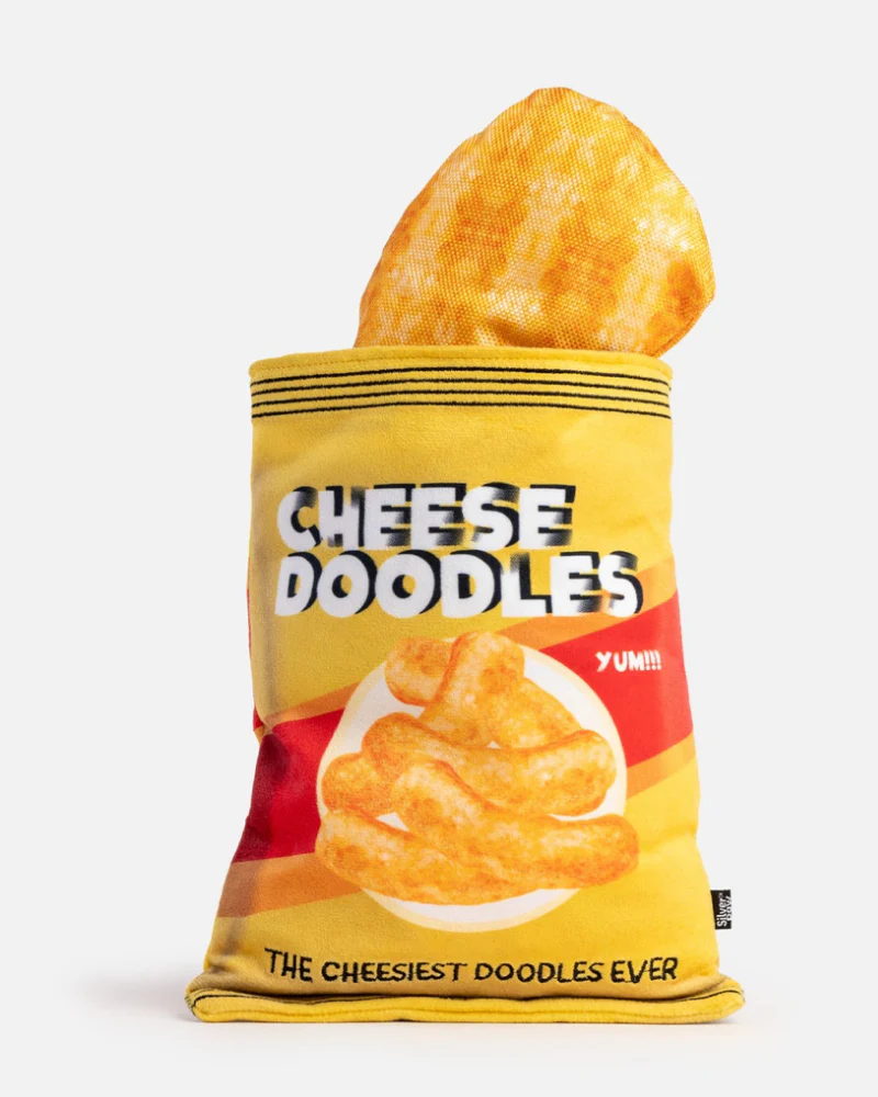 Cheese Doodles Crinkle + Squeak Dog Toy - Image 4