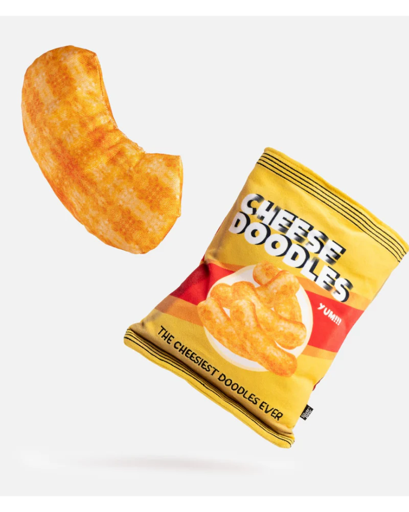 Cheese Doodles Crinkle + Squeak Dog Toy - Image 5