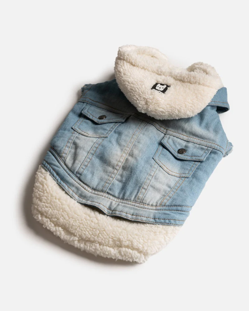 Justin Denim & Shearling Dog Jacket<br>((FINAL SALE))