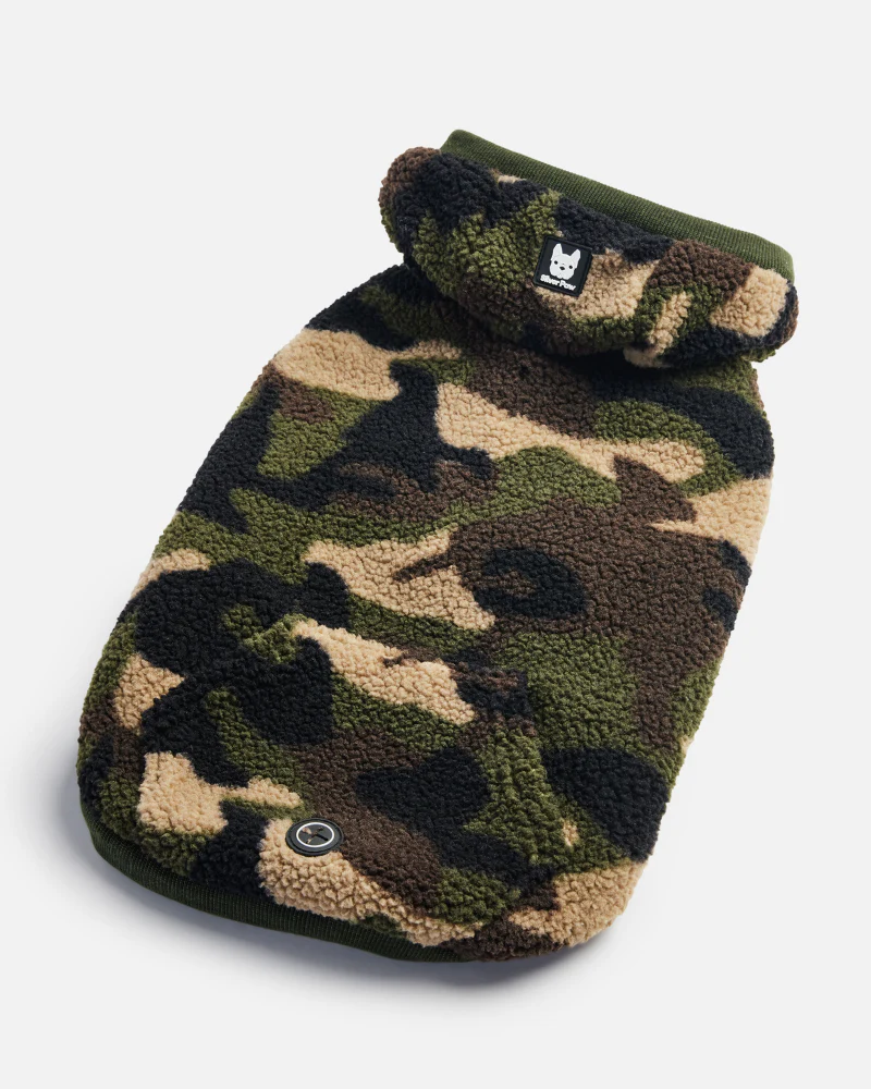 Hunter Sherpa Dog Hoodie in Camo<br>((FINAL SALE))