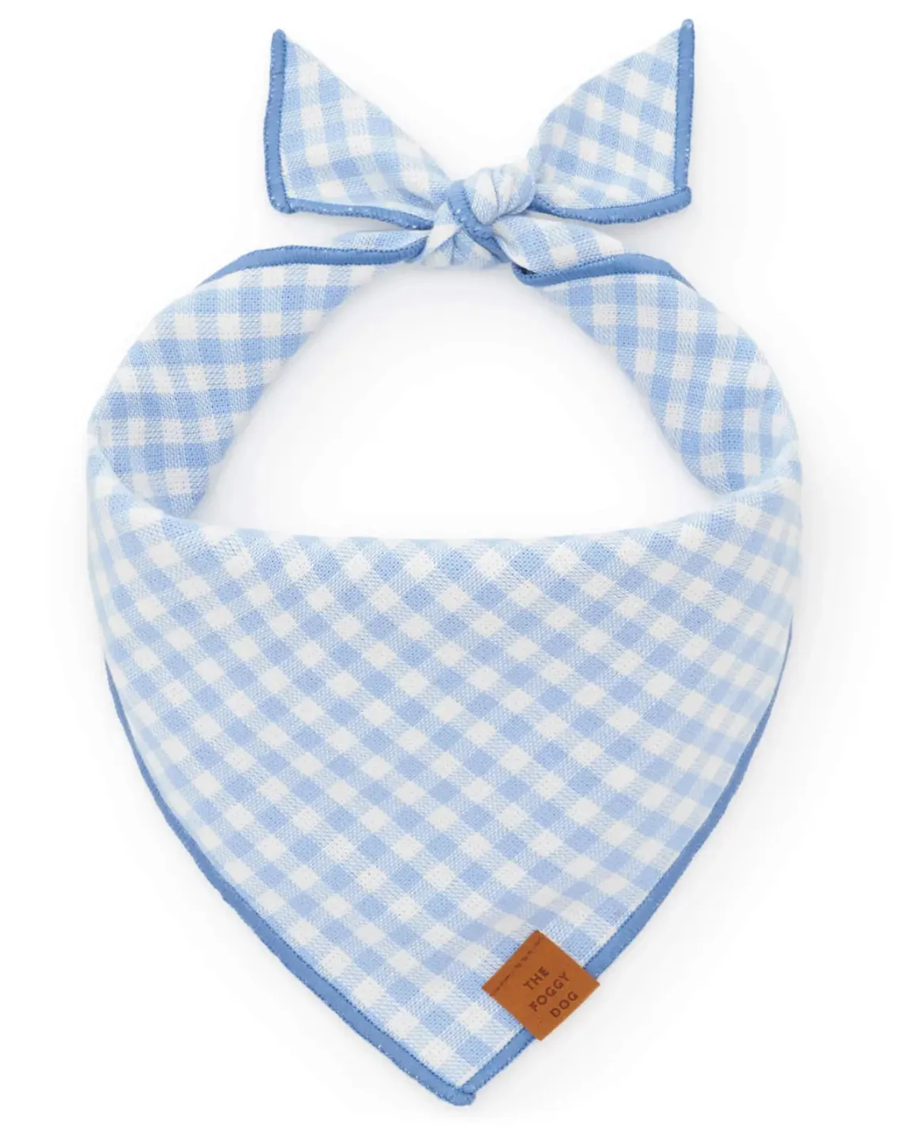 Sky Blue Gingham Spring Dog Bandana (Made in the USA)