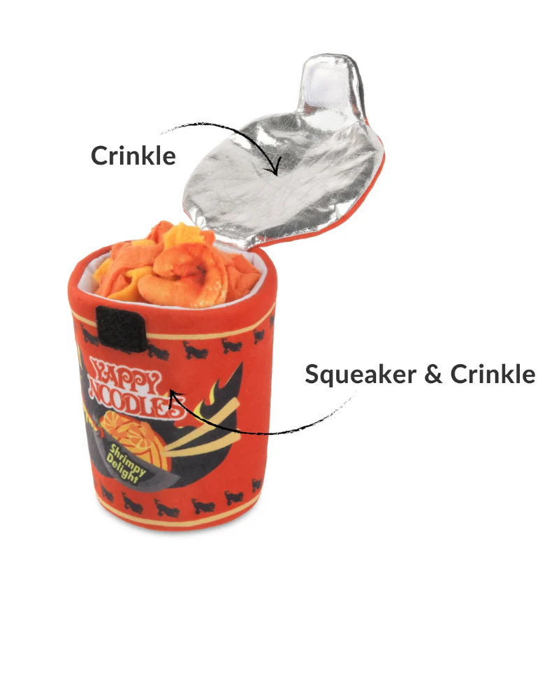 Slurp It Up Interactive Yappy Noodles Plush Dog Toy - Image 5