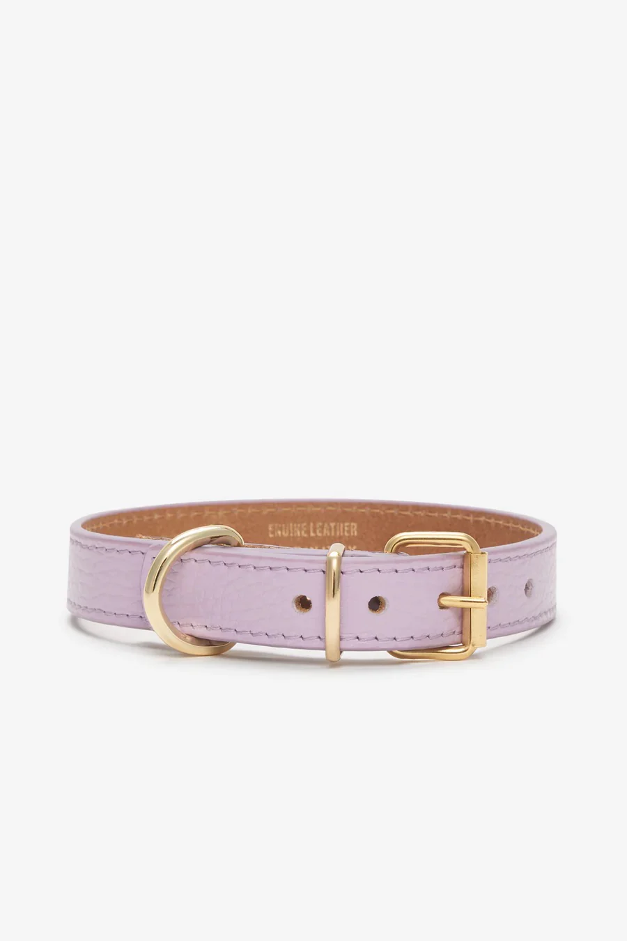 Small Dog Collar in Lavender Leather (Made in Italy) - Image 2