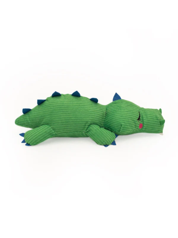 Snooziez Alligator Plush Dog Toys with Silent Shhhqueaker - Image 3