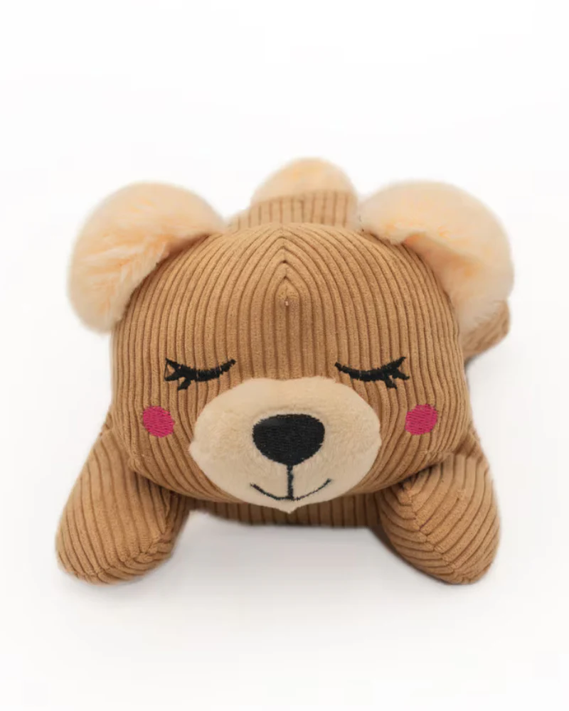 Snooziez Bear Plush Dog Toys with Silent Shhhqueaker - Image 2