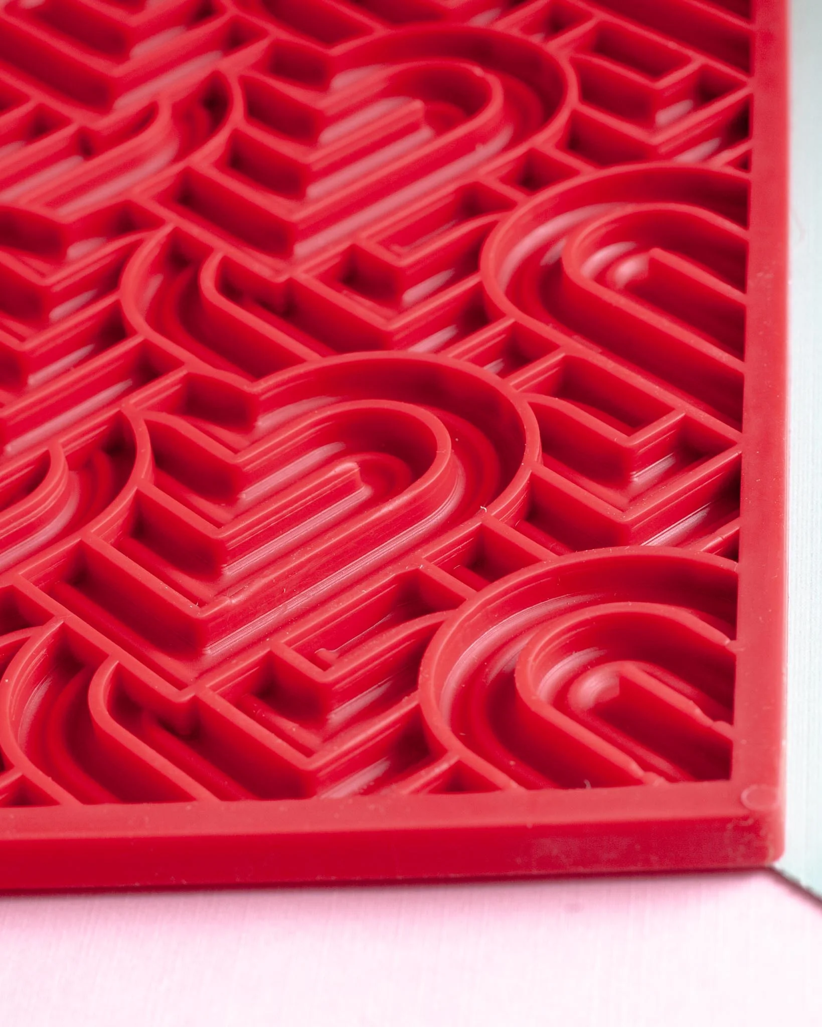 Hearts Dog Lick Mat in Red (Made in the USA) - Image 2