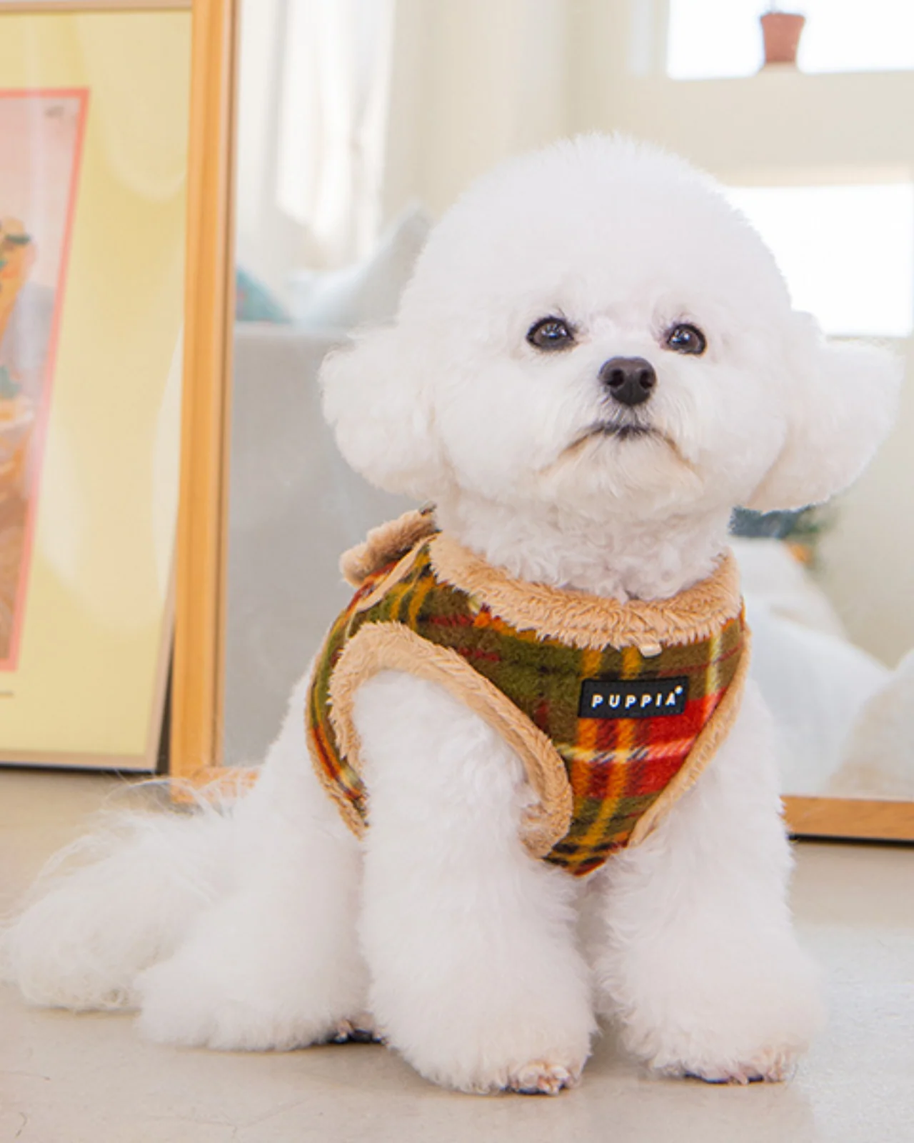 Soft Fleece Step-In Dog Harness In Plaid (FINAL SALE) - Image 5
