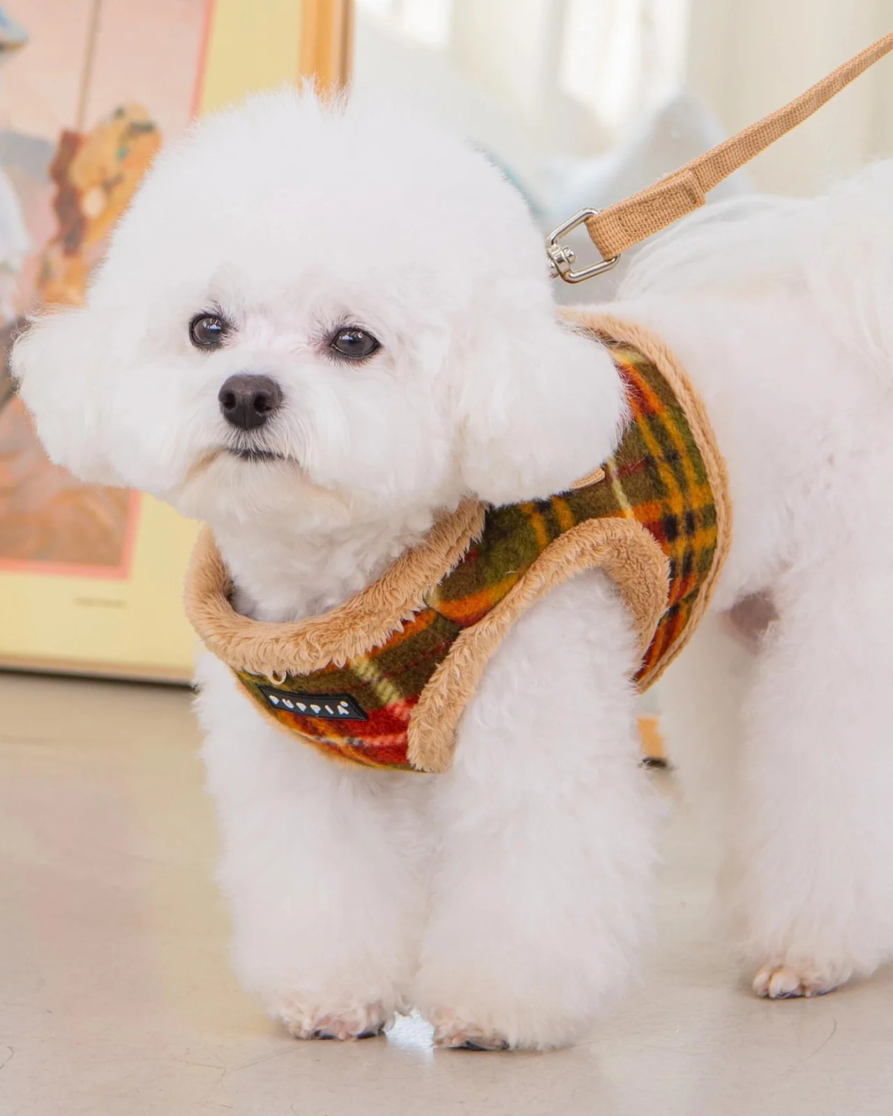 Soft Fleece Step-In Dog Harness In Plaid (FINAL SALE) - Image 6