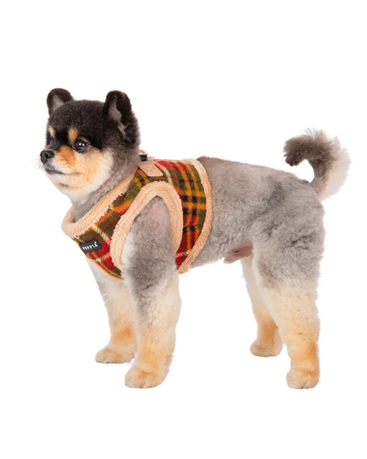 Soft Fleece Step-In Dog Harness In Plaid (FINAL SALE) - Image 7