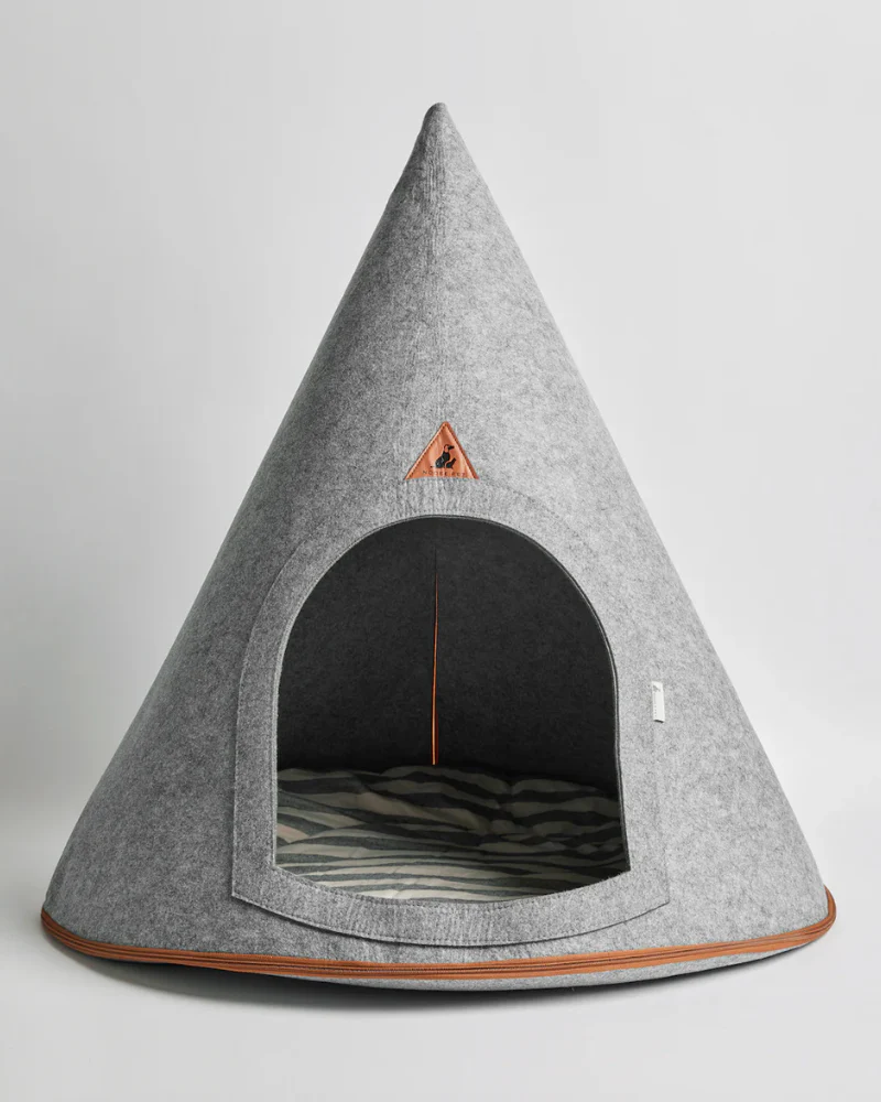 Soft Packable Pet Cave in Grey - Image 3