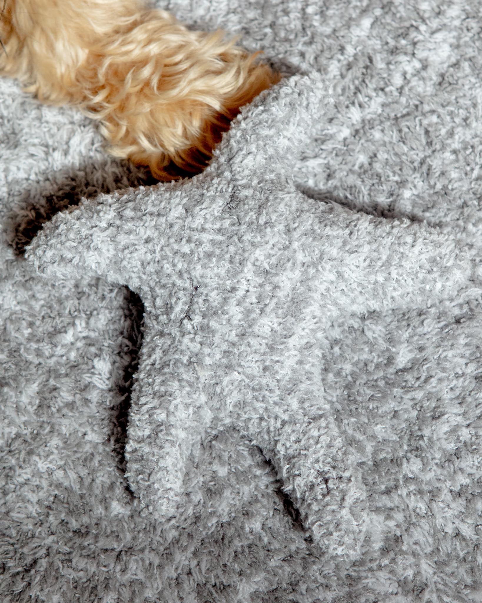 Starfish Buddie Toy & Blanket Dog Bundle in Dove Grey (45"x50") - Image 8
