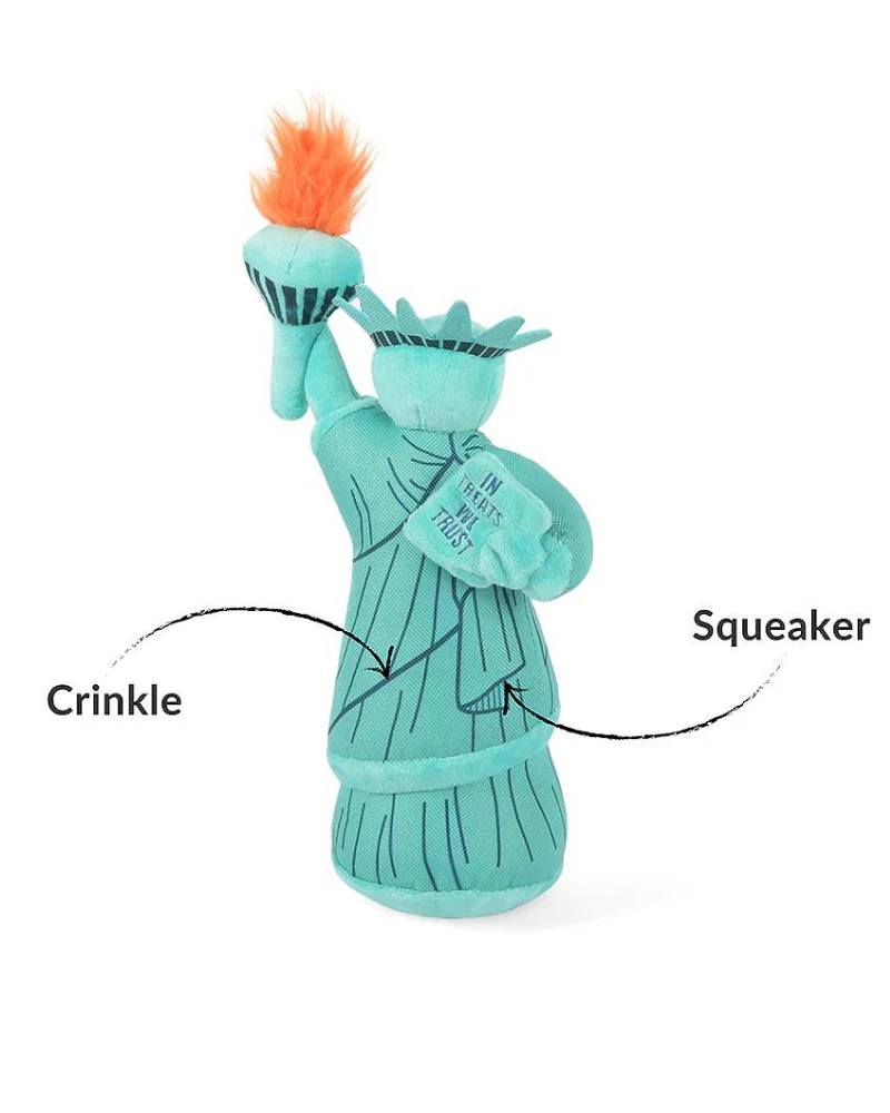 Statue of Liberty Squeaky Plush Dog Toy - Image 7