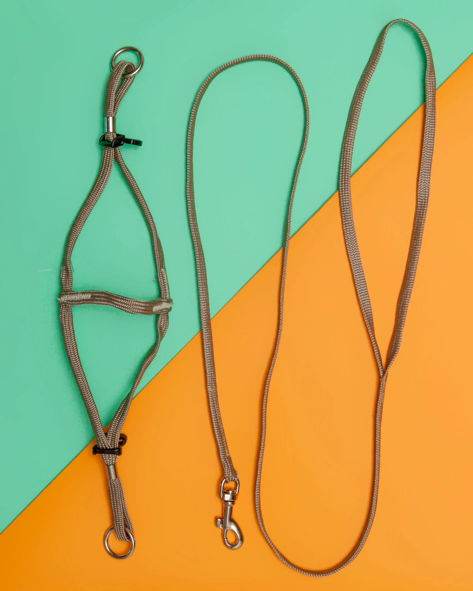 Tiny Dog Step-In Harness + Lead in Tan