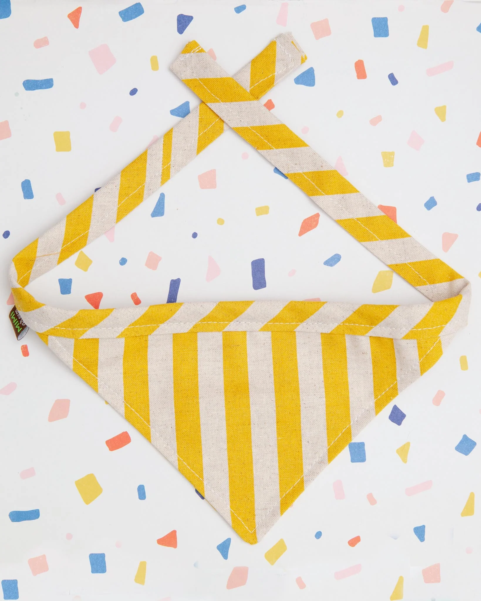 Stripe Canvas Dog Bandana in Yellow (Made in the USA) (FINAL SALE)
