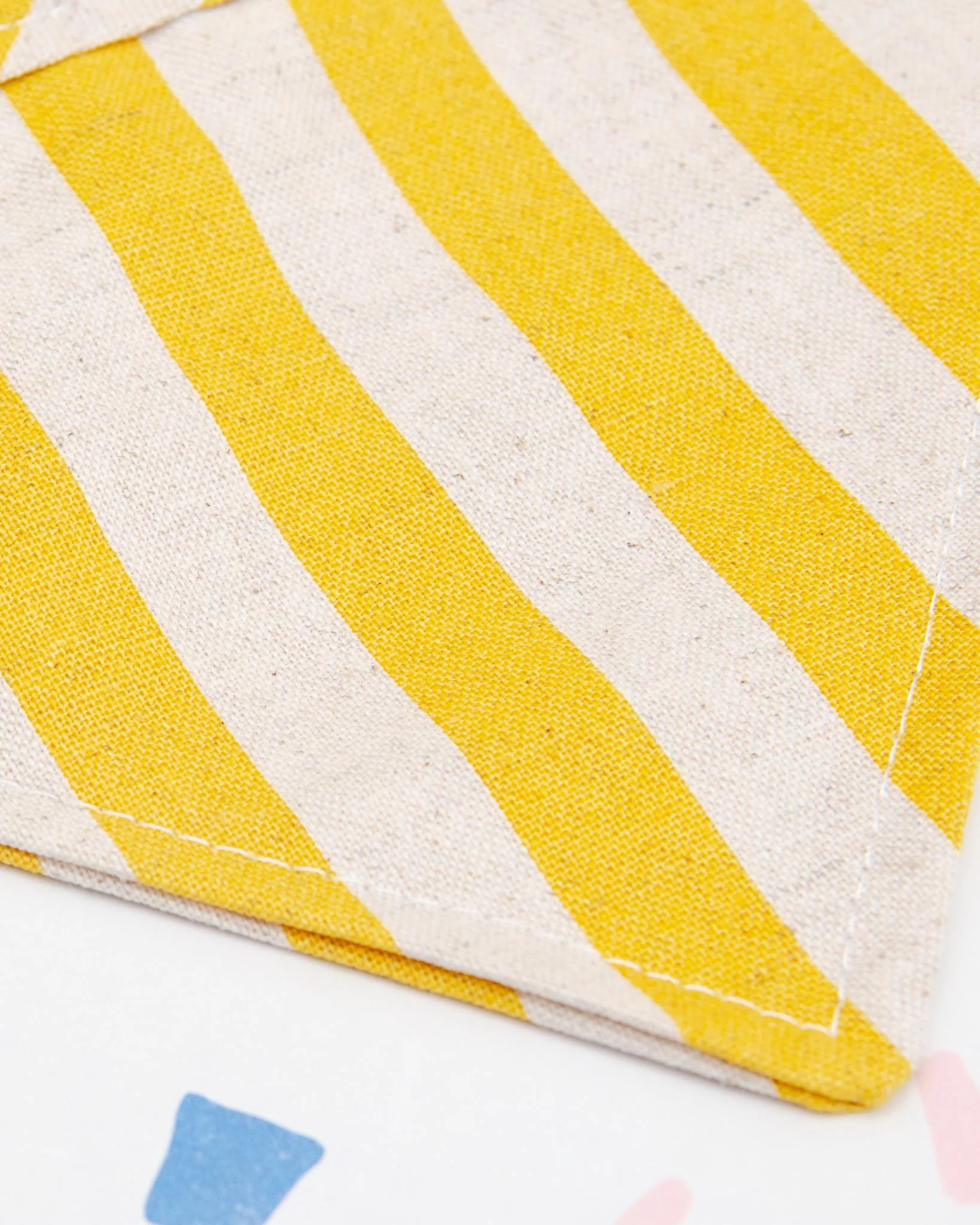 Stripe Canvas Dog Bandana in Yellow (Made in the USA) (FINAL SALE) - Image 2