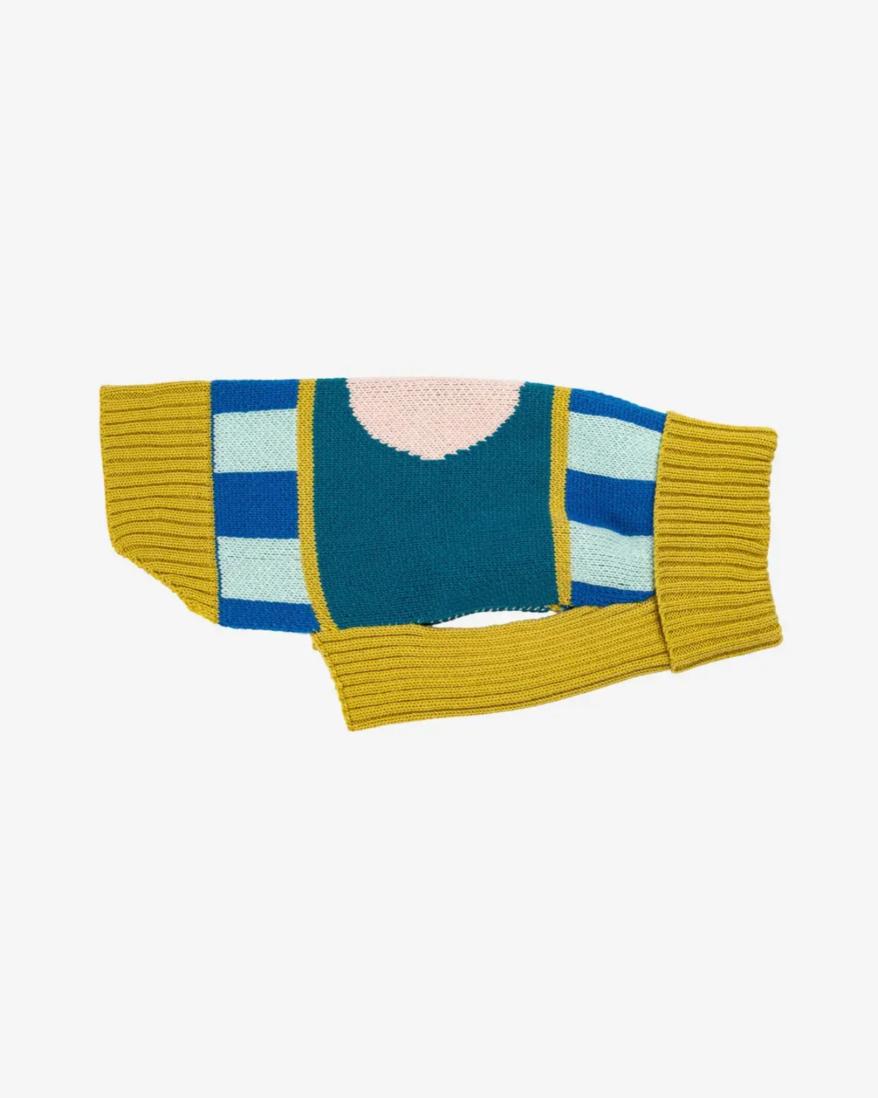 Stripe Dot Dog Sweater in Cobalt - Image 5