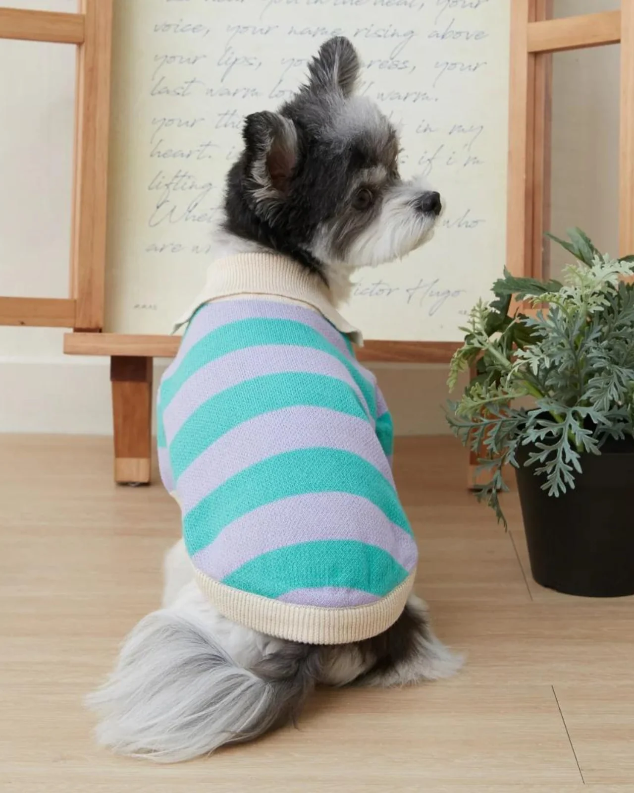 Striped Rugby Knit Dog Sweater (FINAL SALE) - Image 8