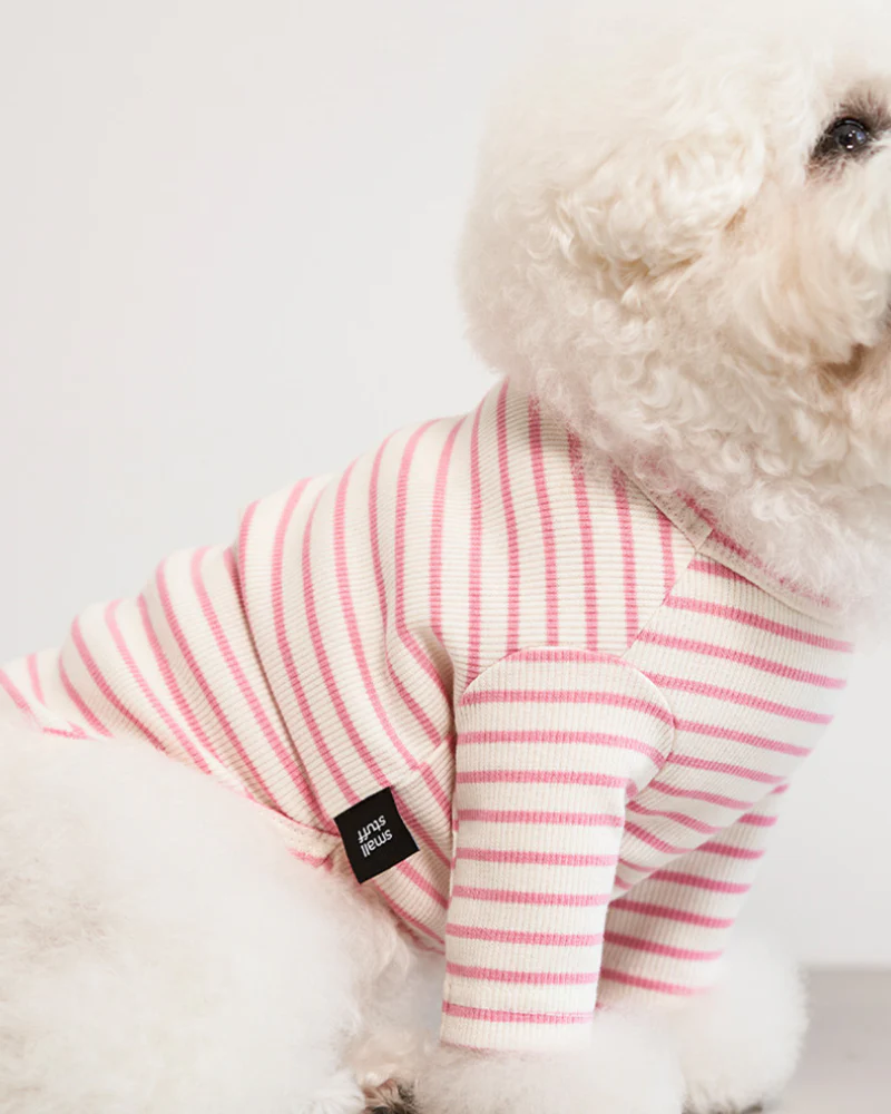 Striped Dog T-Shirt in Pink (FINAL SALE) - Image 3