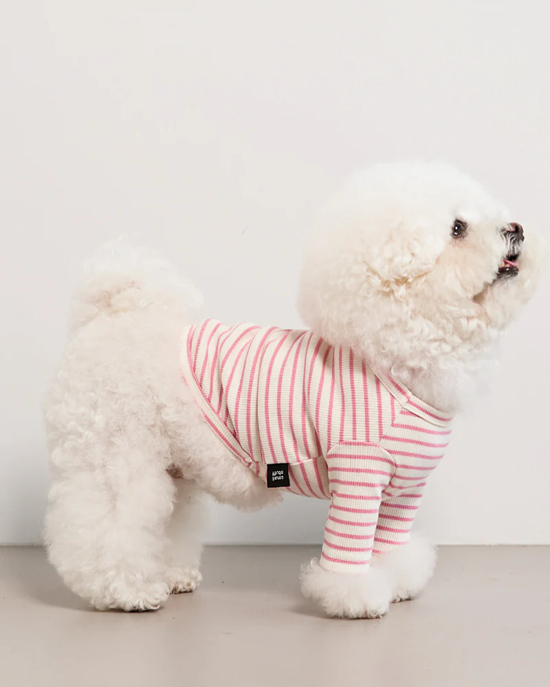 Striped Dog T-Shirt in Pink (FINAL SALE) - Image 4