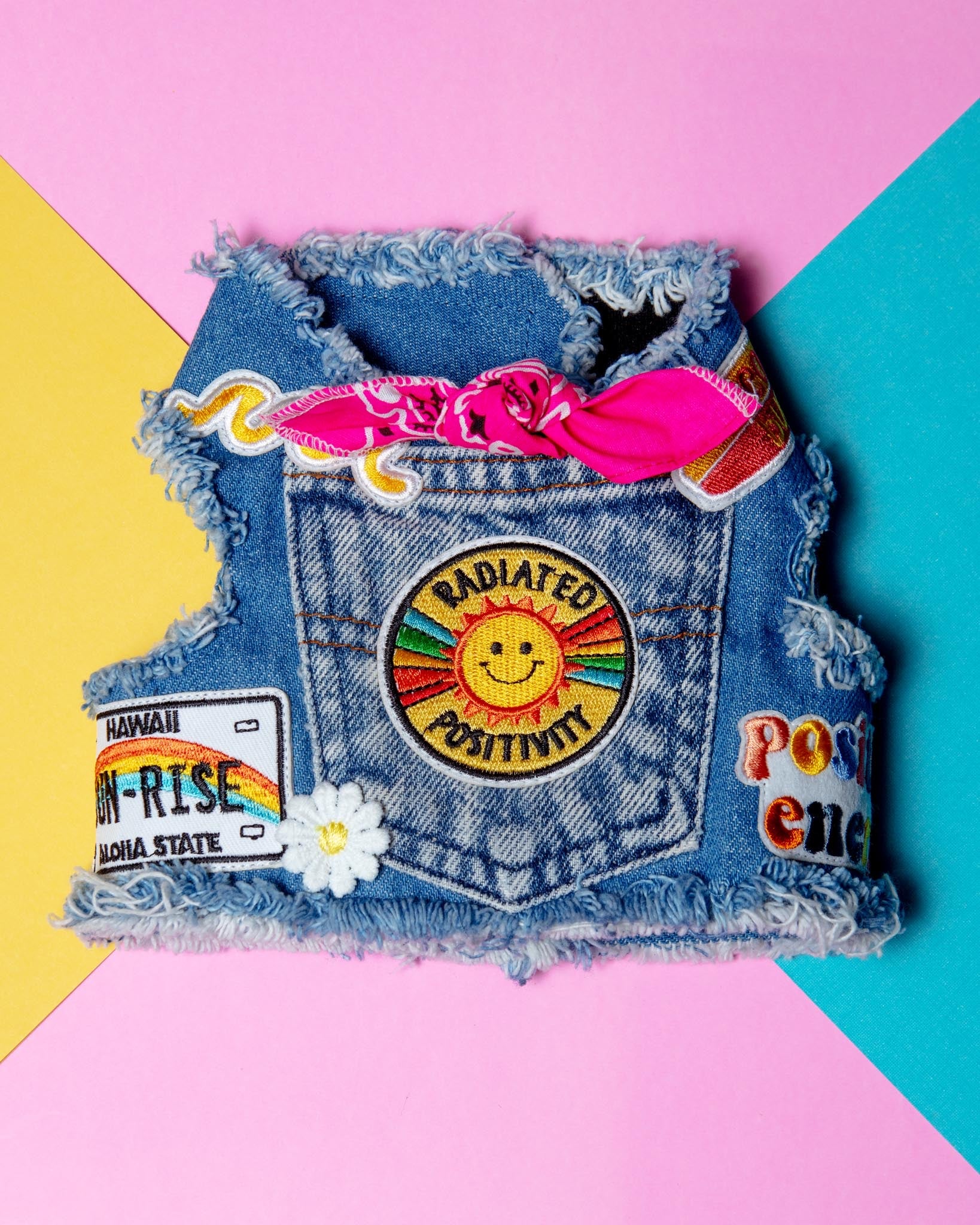 Sunshine Positivity Denim Dog Harness (Made in the USA) (FINAL SALE) - Image 10