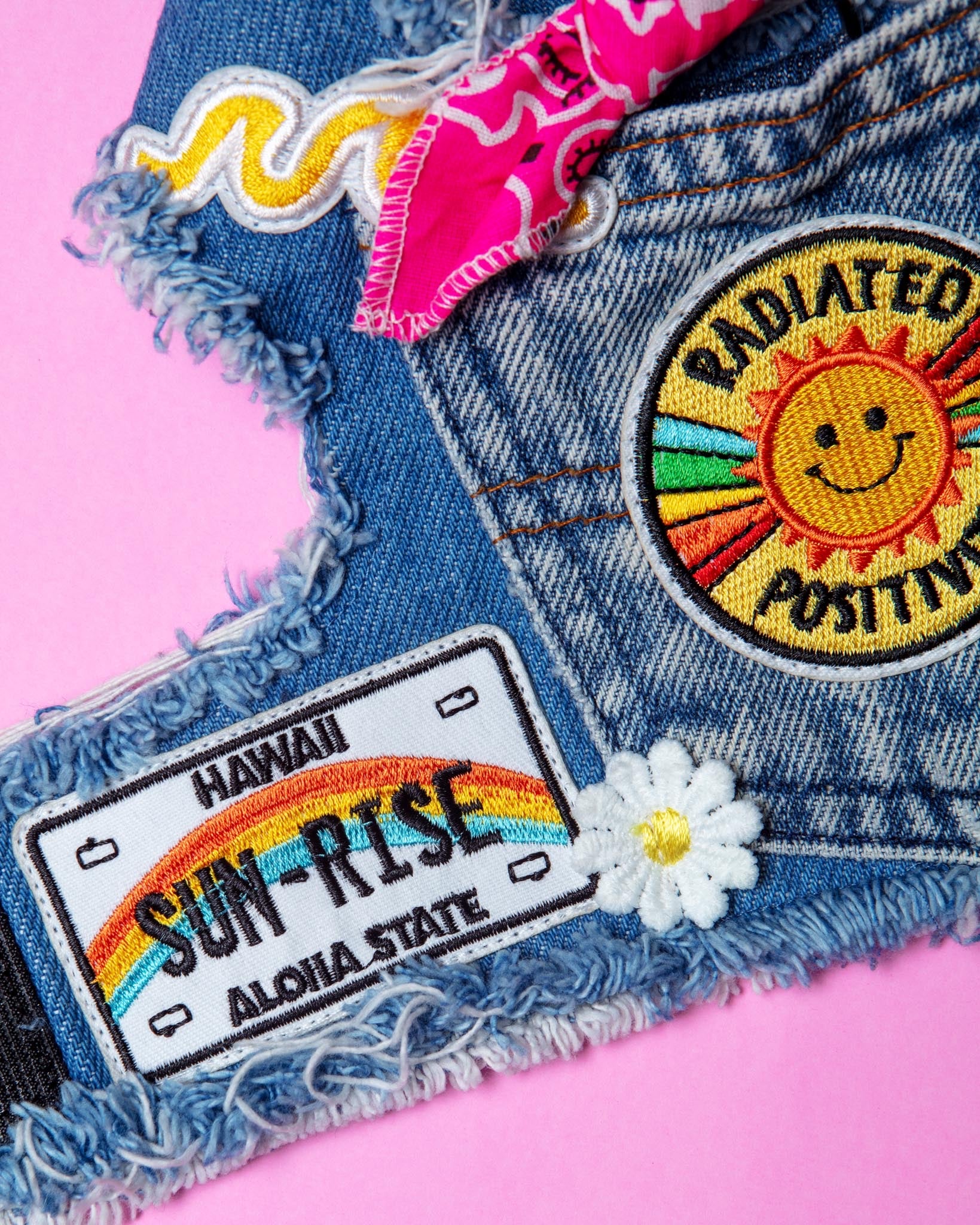 Sunshine Positivity Denim Dog Harness (Made in the USA) (FINAL SALE) - Image 4