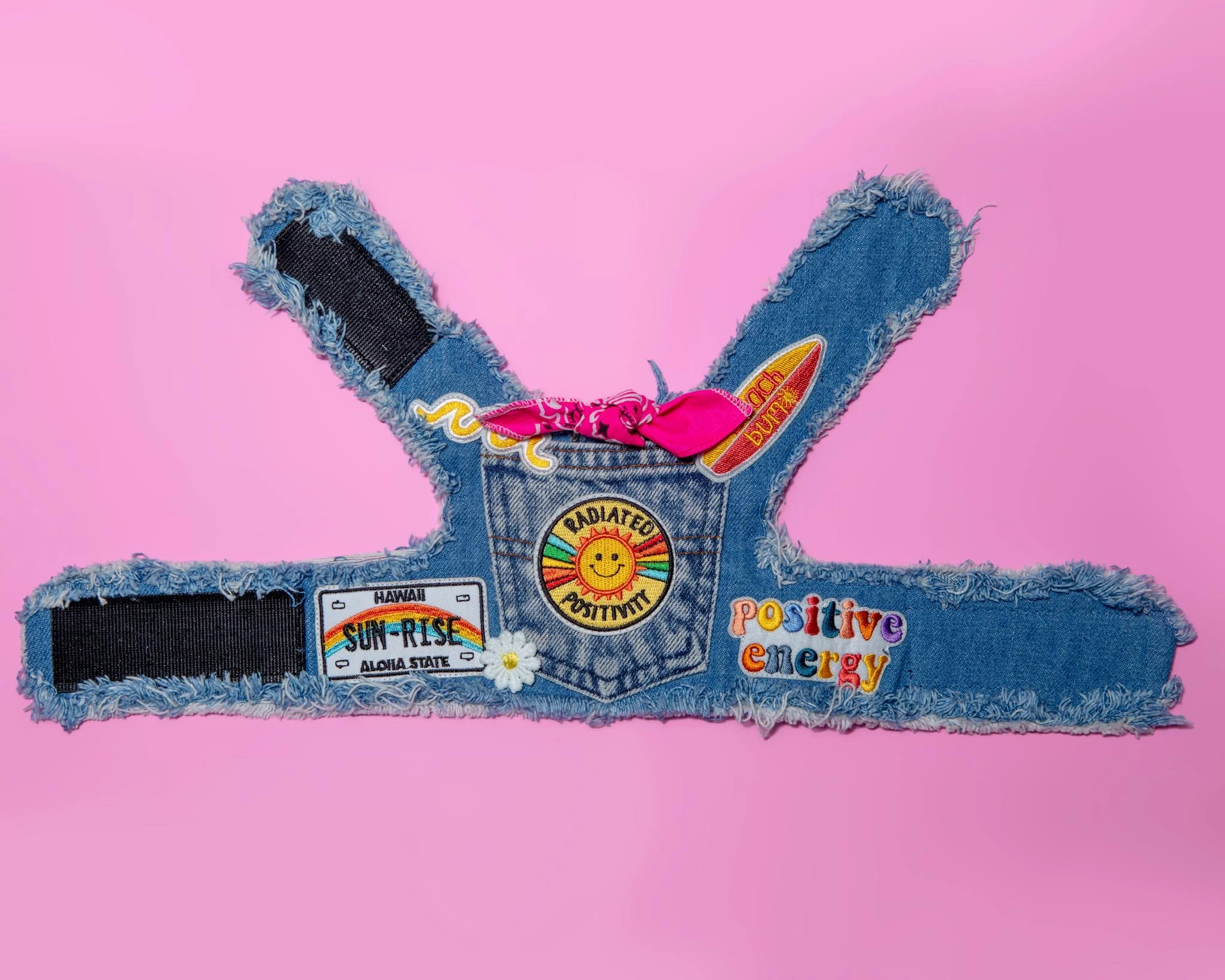 Sunshine Positivity Denim Dog Harness (Made in the USA) (FINAL SALE) - Image 6
