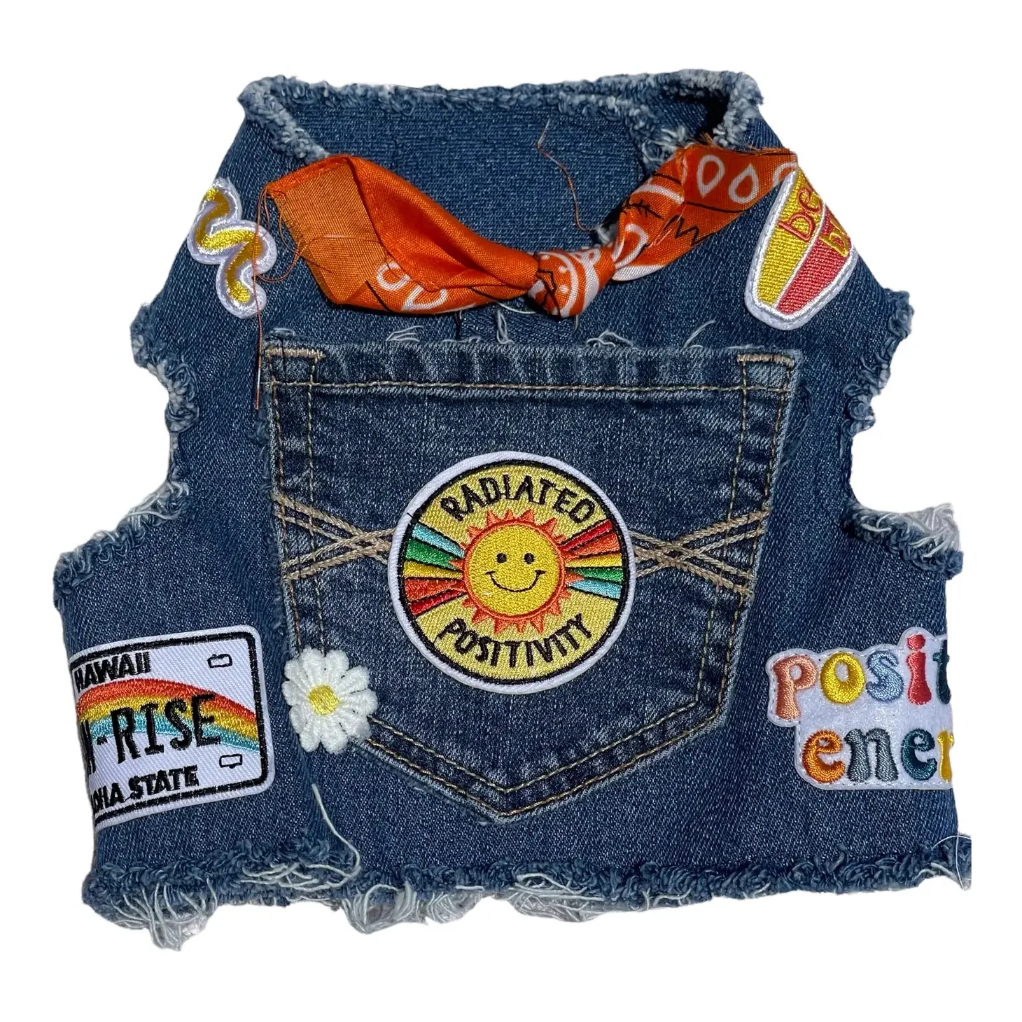 Sunshine Positivity Denim Dog Harness (Made in the USA) (FINAL SALE) - Image 7
