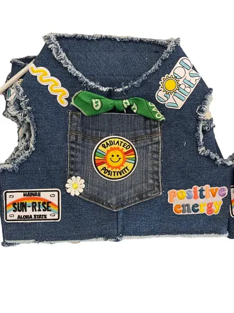 Sunshine Positivity Denim Dog Harness (Made in the USA) (FINAL SALE) - Image 8