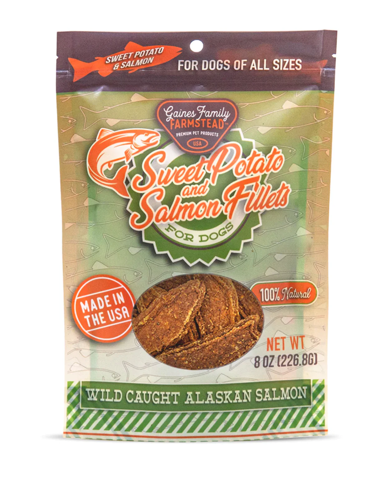 Sweet Potato and Salmon Fillets Treats for Dogs (Made in the USA) - Image 3