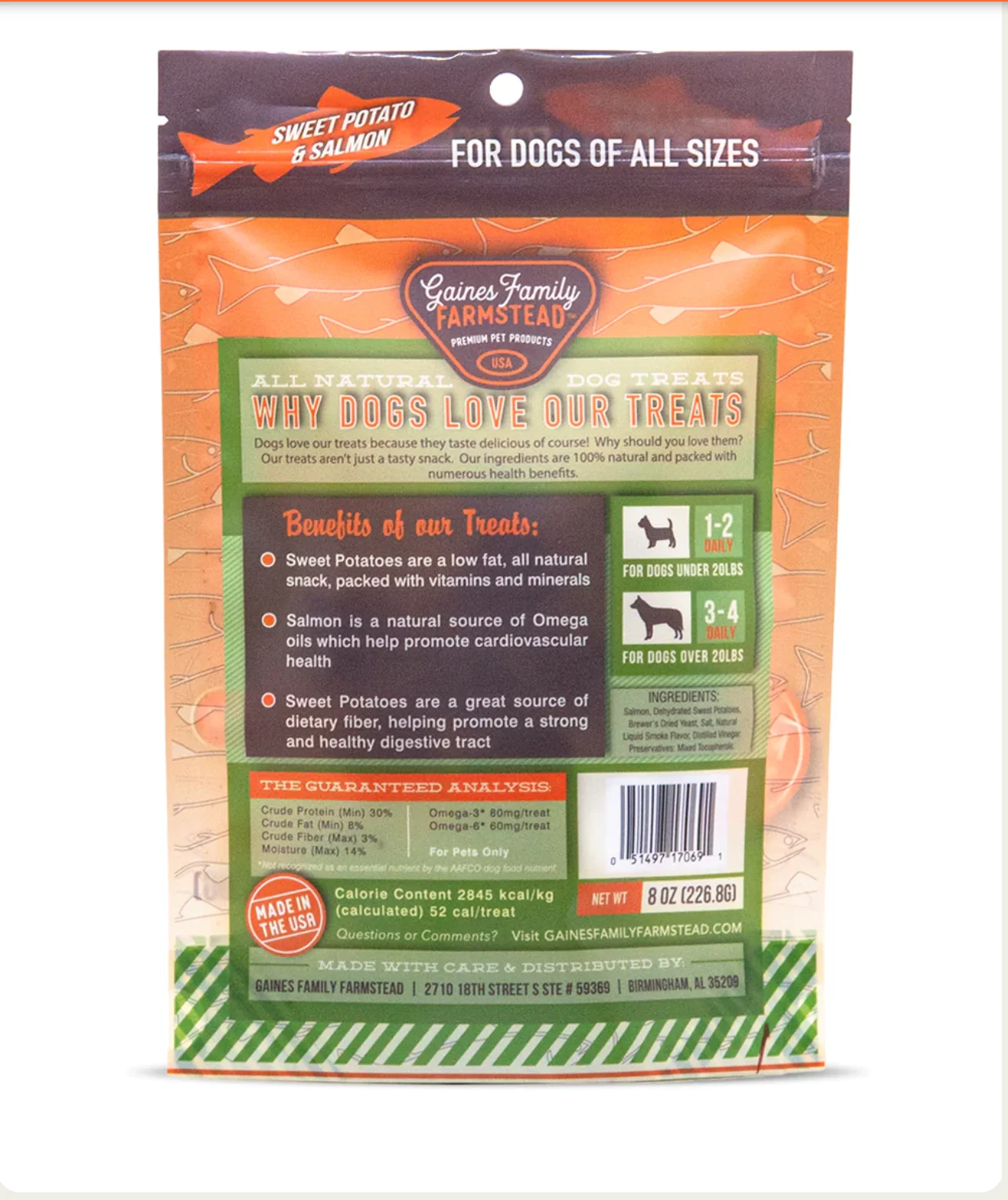 Sweet Potato and Salmon Fillets Treats for Dogs (Made in the USA) - Image 5