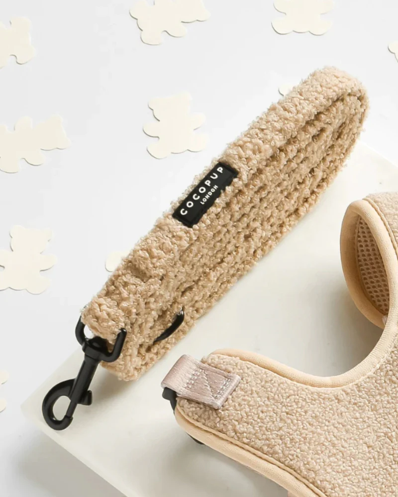Teddy Padded Dog Leash in Beige (5ft) - Image 2