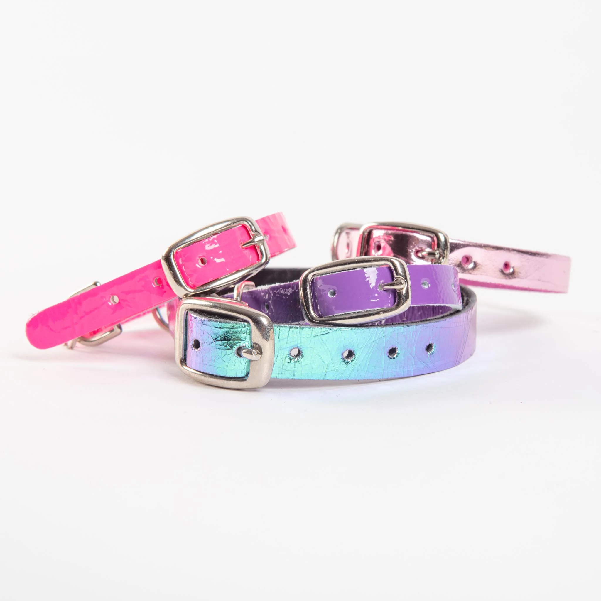 The Cleo Leather Tag Collar in Mermaid Crackle (DOG & CO. Exclusive) - Image 2