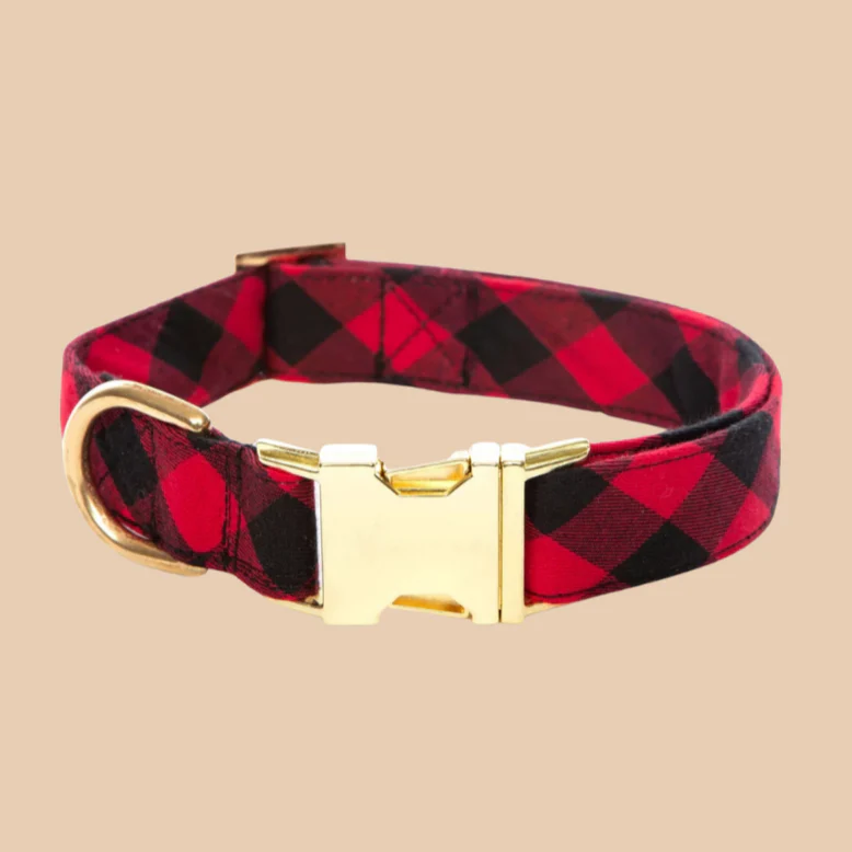 Buffalo Check Plaid Dog Collar (Made in the USA)<br>(FINAL SALE)