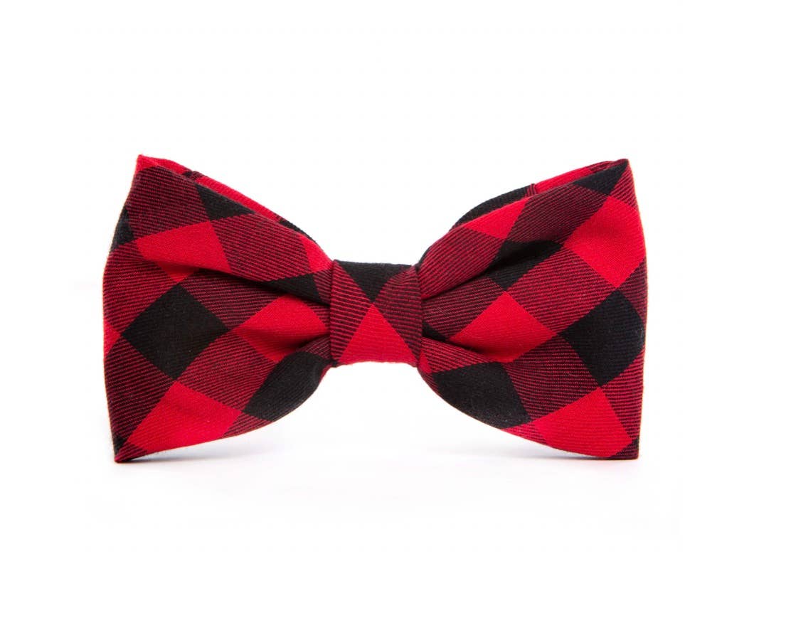 Buffalo Plaid Dog Bow Tie - Image 4