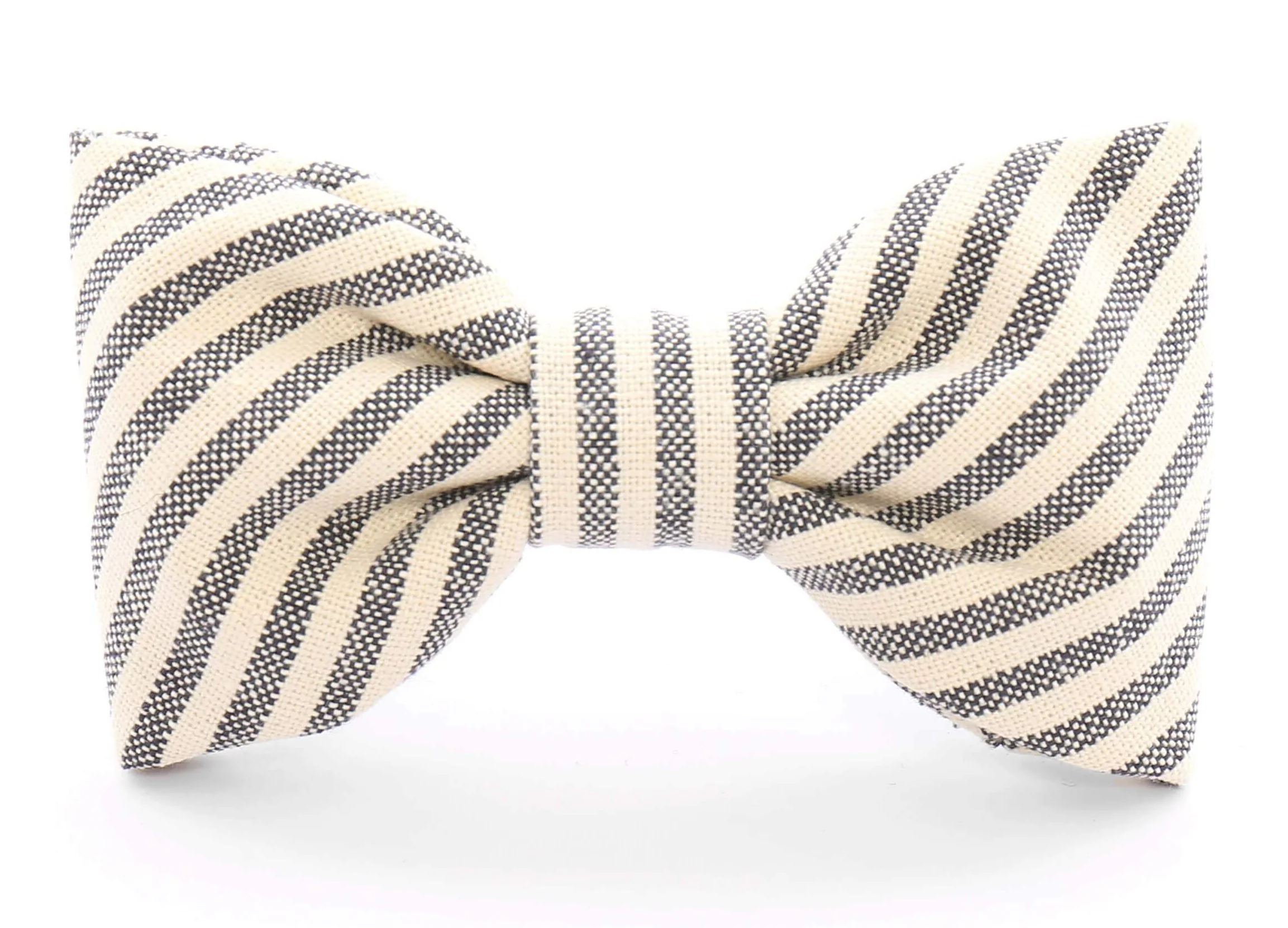 THE FOGGY DOG | Charcoal Stripe Bow Tie