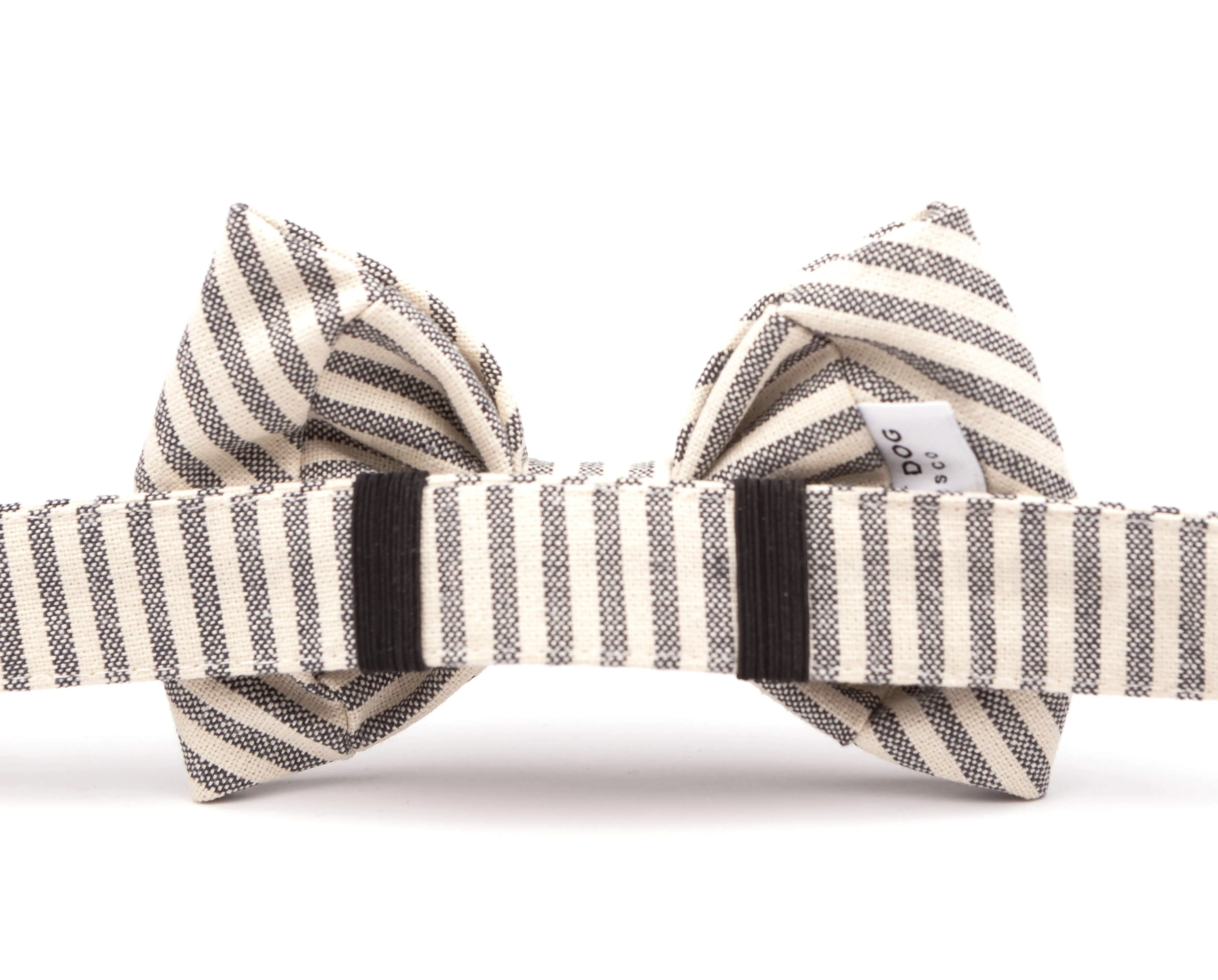 THE FOGGY DOG | Charcoal Stripe Bow Tie - Image 2