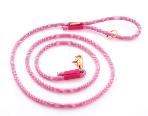 Climbing Rope Leash in Watermelon Pink (Made in the USA) - Image 3