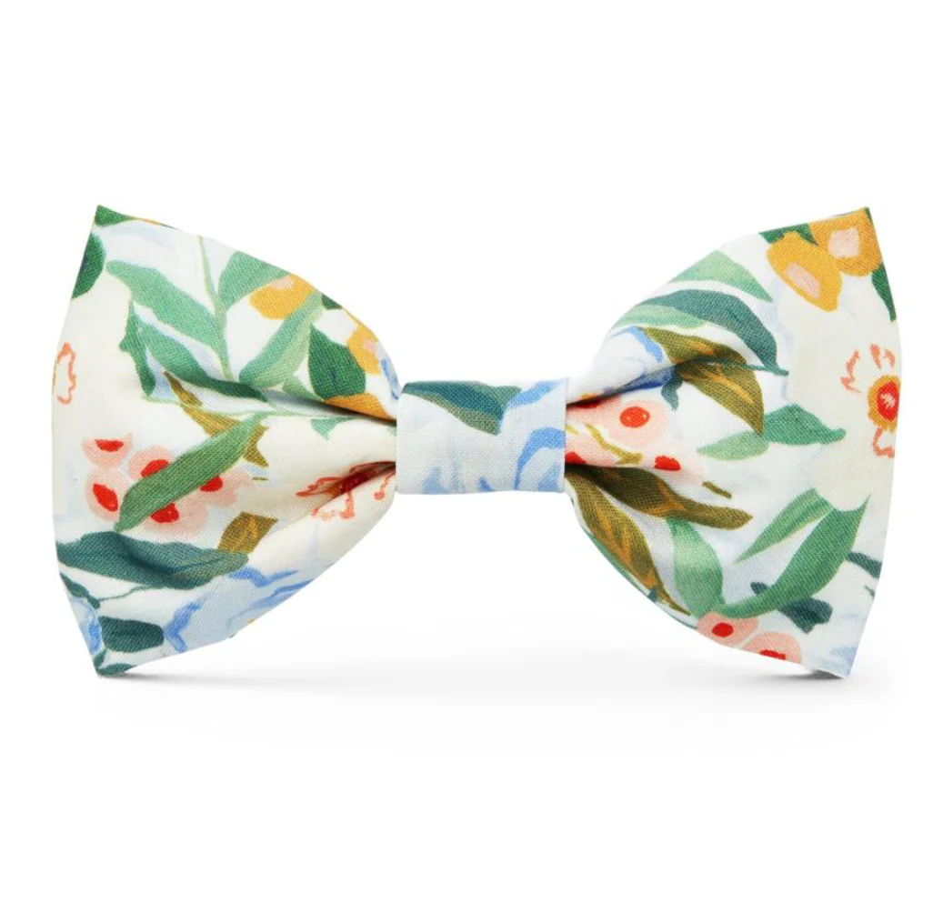 Gathered Floral Print Dog Bow Tie (Made in the USA) << CLEARANCE >> - Image 5