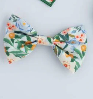 Gathered Floral Print Dog Bow Tie (Made in the USA) << CLEARANCE >> - Image 8