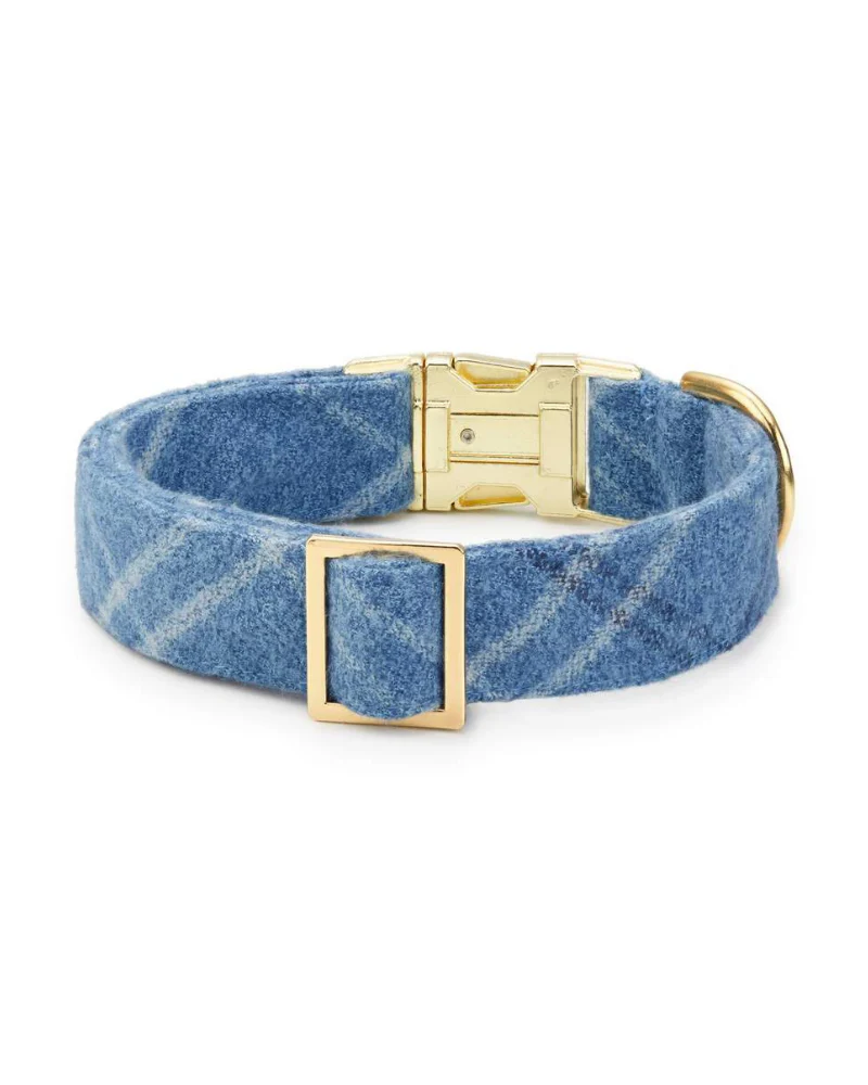 Harbor Plaid Flannel Dog Collar (Made in the USA)<<br>>(FINAL SALE) - Image 3