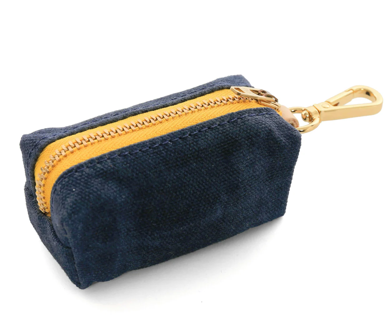 THE FOGGY DOG | Onyx Waxed Canvas Leash Bag (yellow zipper) - Image 2