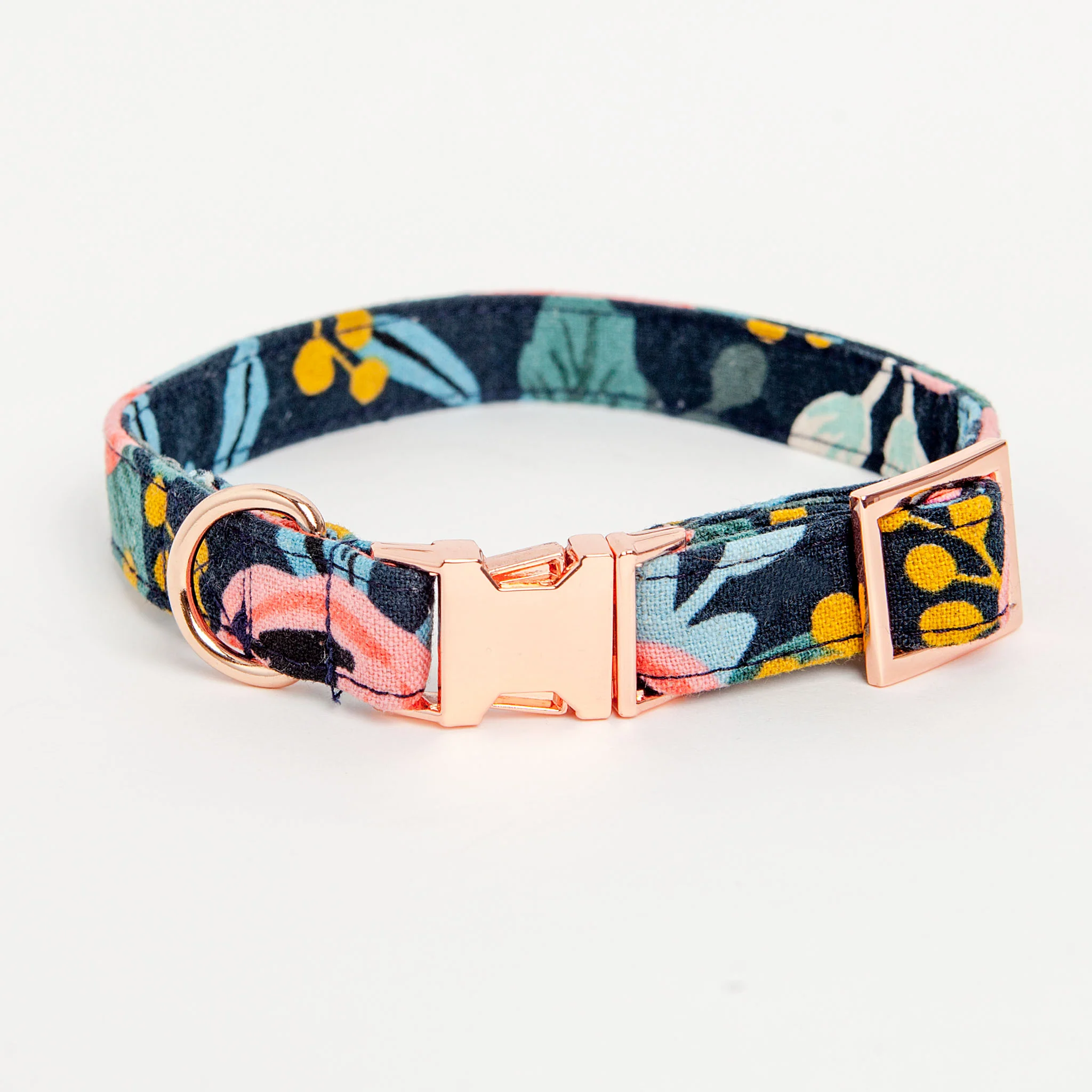 Rosa Floral Navy Dog Collar (FINAL SALE) - Image 3