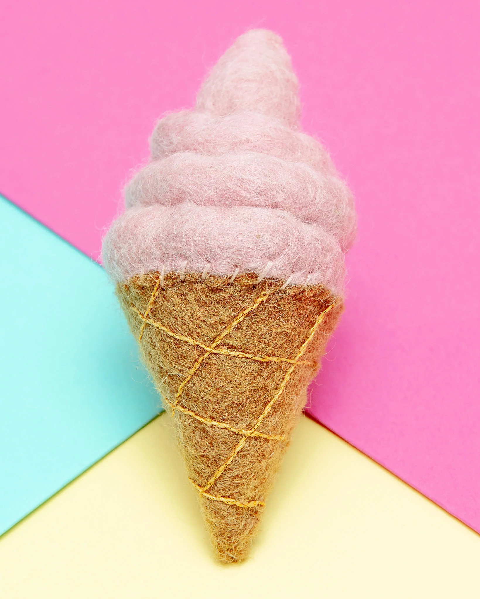 Soft Serve Ice Cream Wool Cat Toy