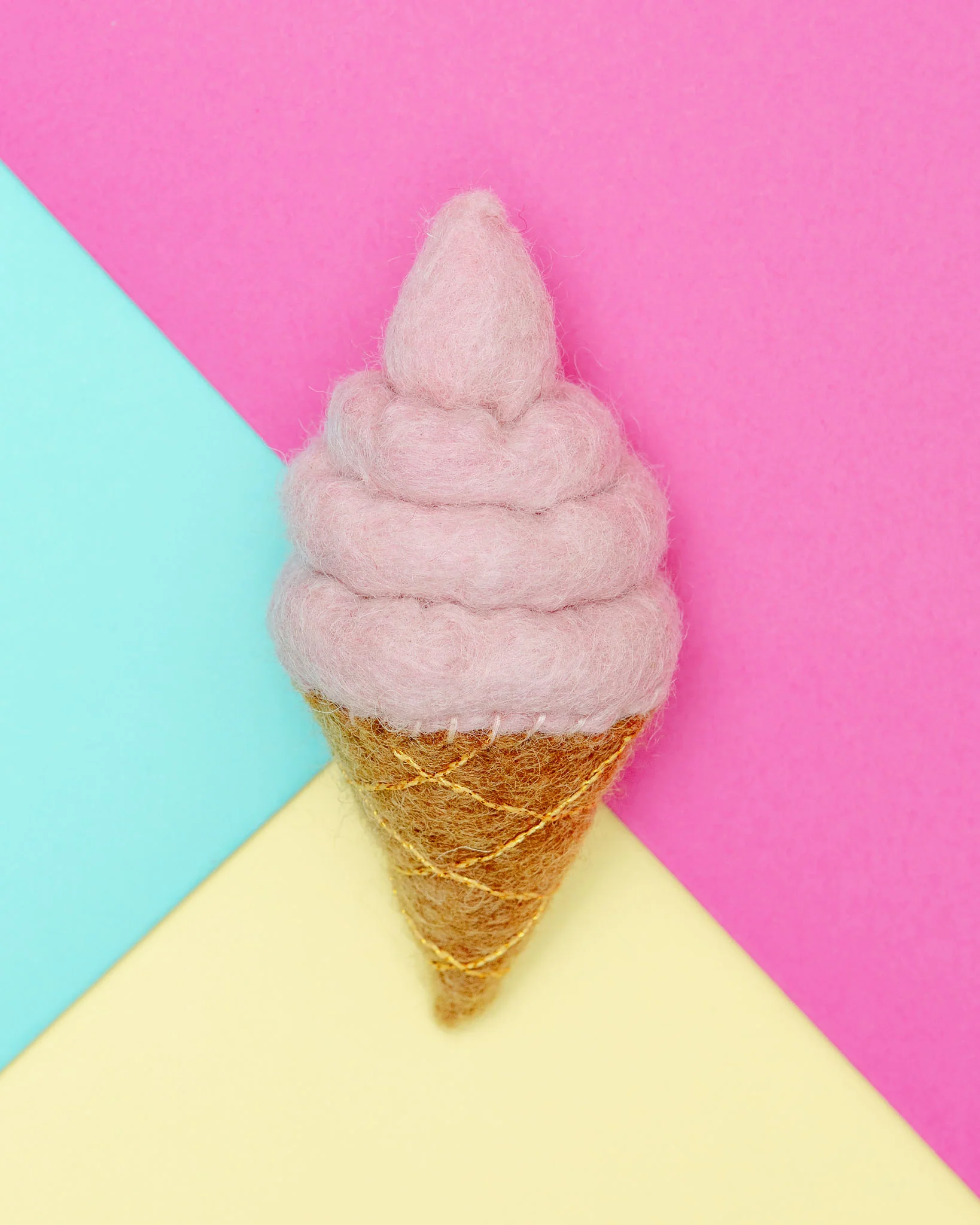 Soft Serve Ice Cream Wool Cat Toy - Image 2