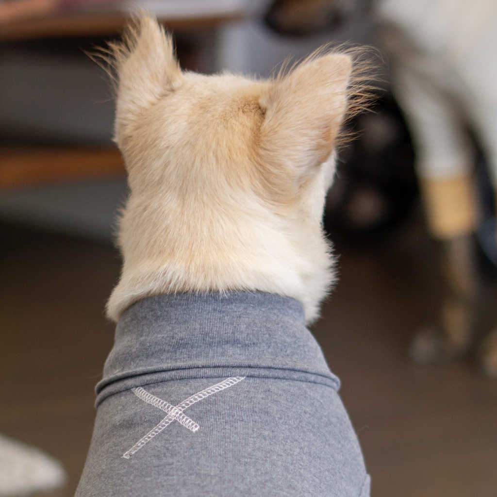 THE FURRYFOLKS | High Neck Tee in Grey - Image 5