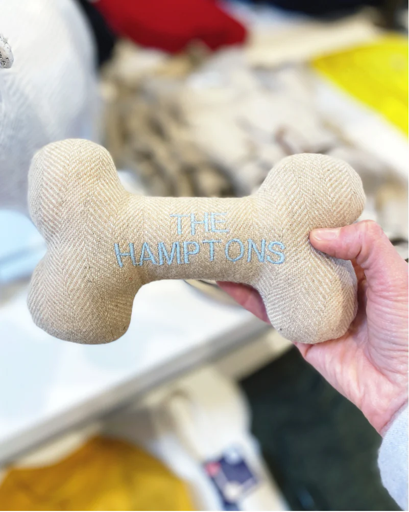 "The Hamptons" Tweed Squeaker Dog Bone Toy (Made in the USA) - Image 6